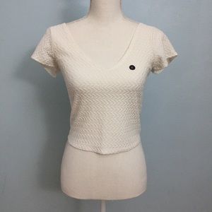 ✨NWT Hollister | White V-Neck Crop Top | Size L